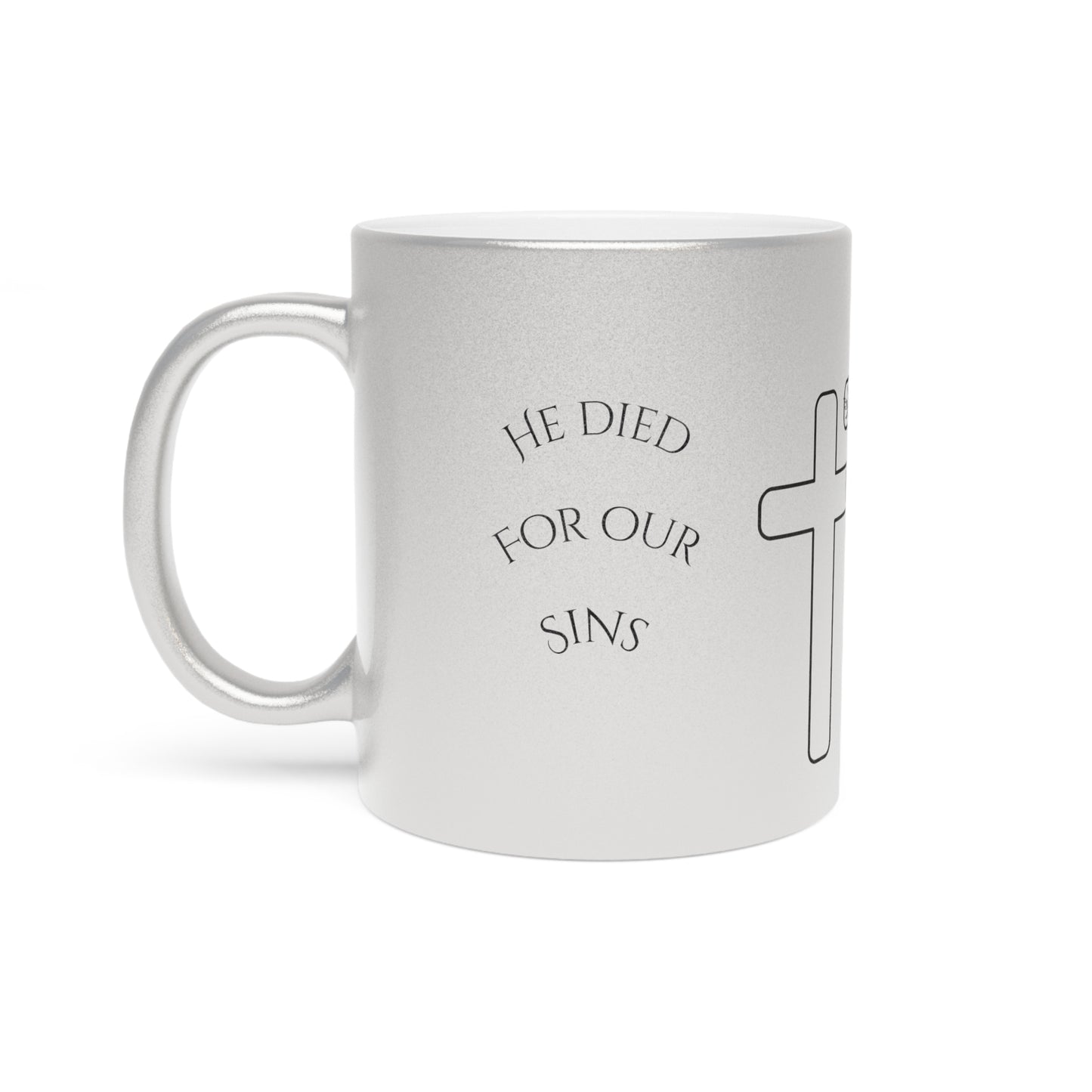 3 cross with olive branch, He died for our sin and rose again.