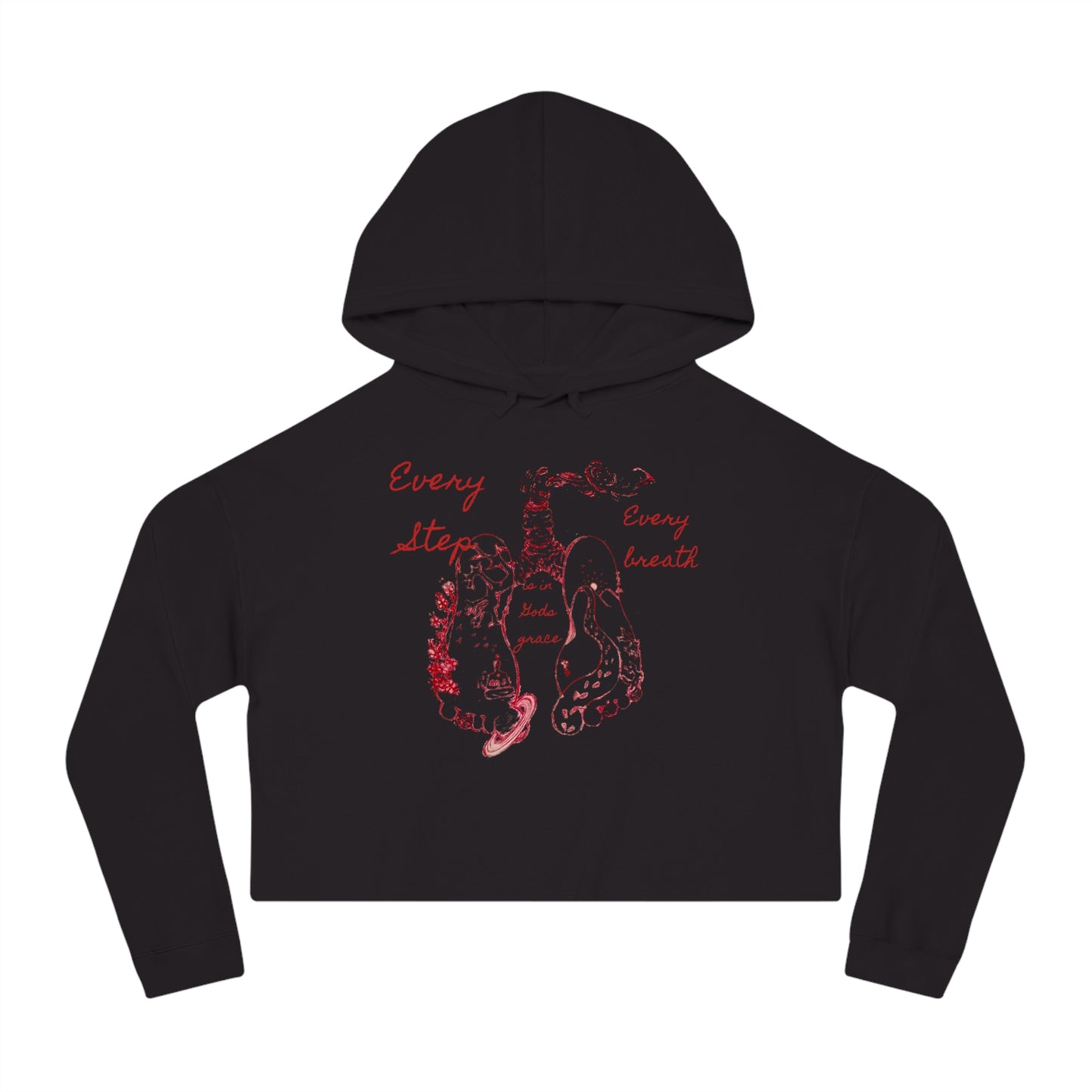 Every step, every breath lungs, Women’s Crop Sweatshirt