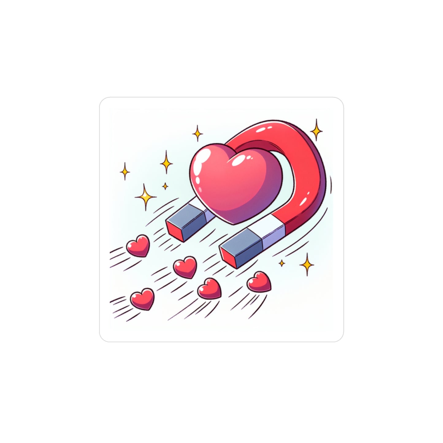 Magnet hearts, sticker