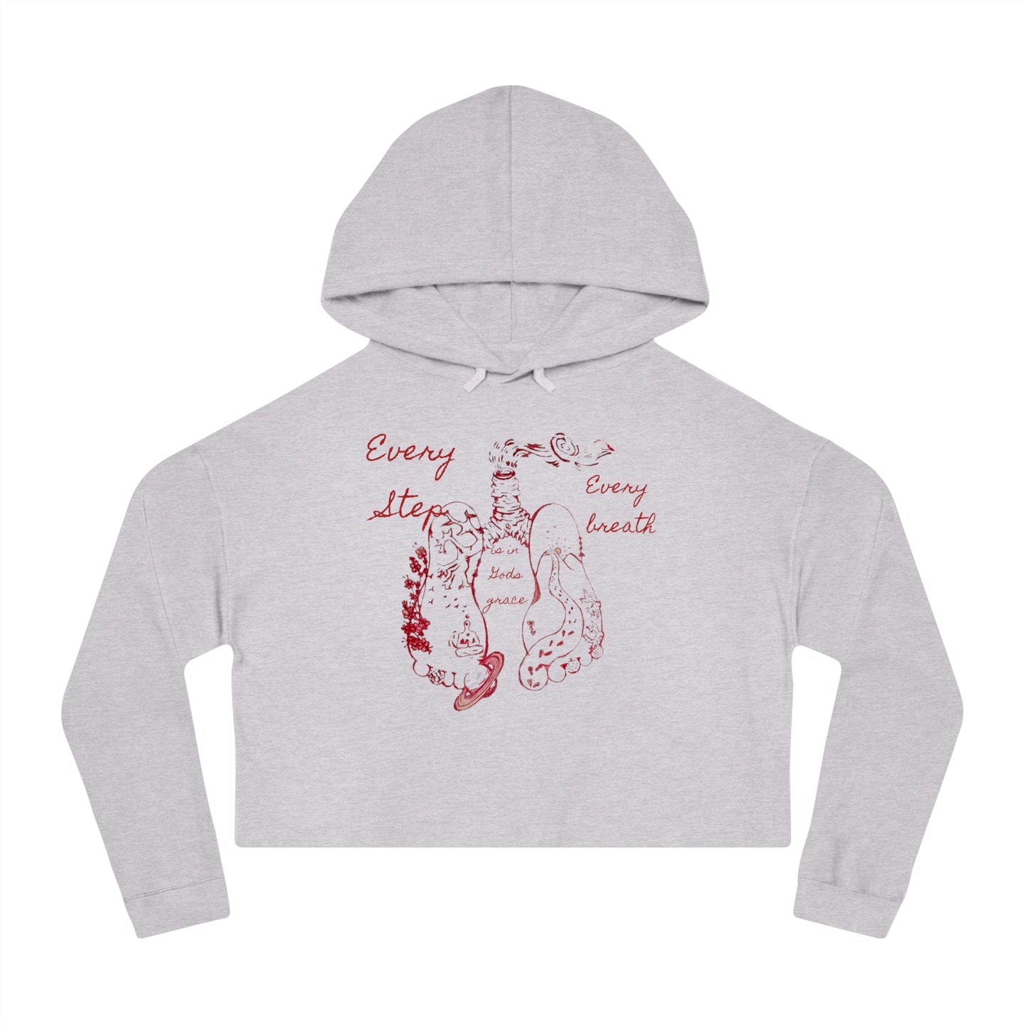 Every step, every breath lungs, Women’s Crop Sweatshirt