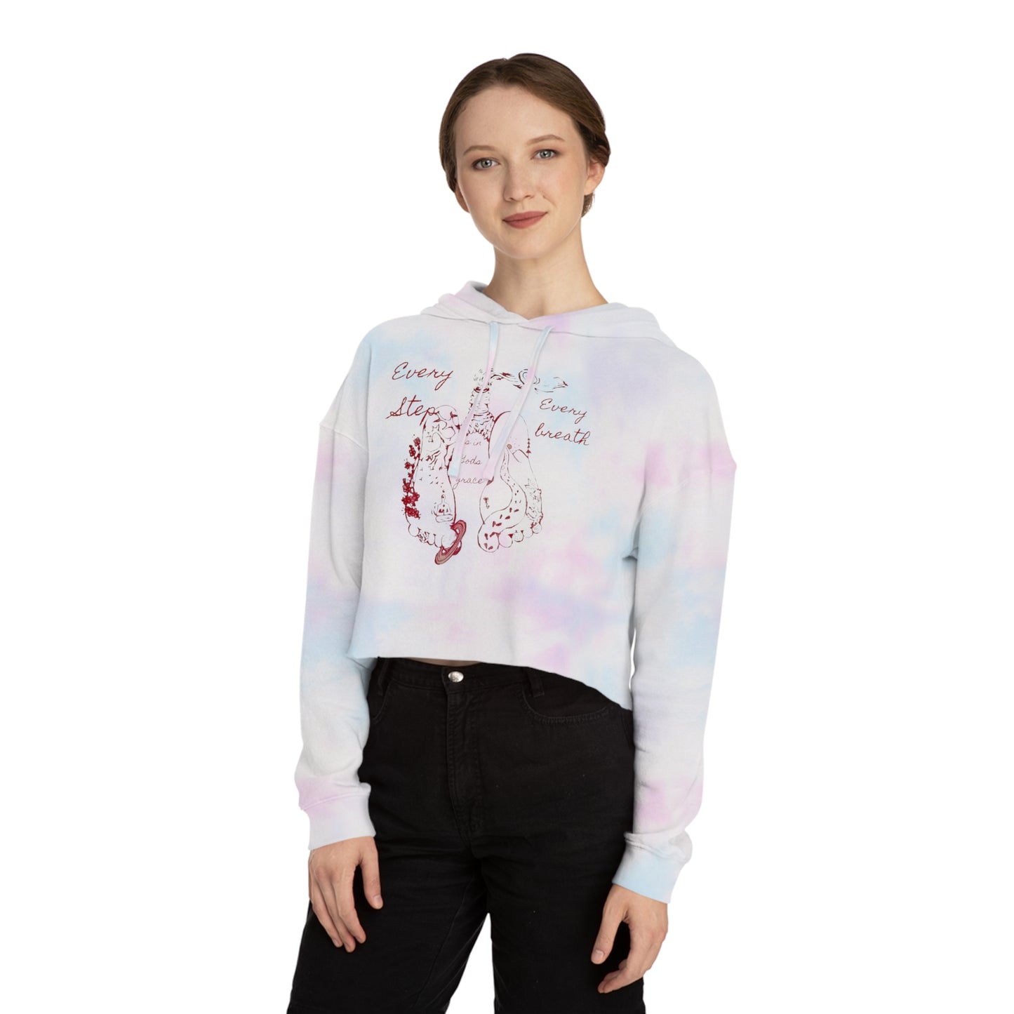 Every step, every breath lungs, Women’s Crop Sweatshirt