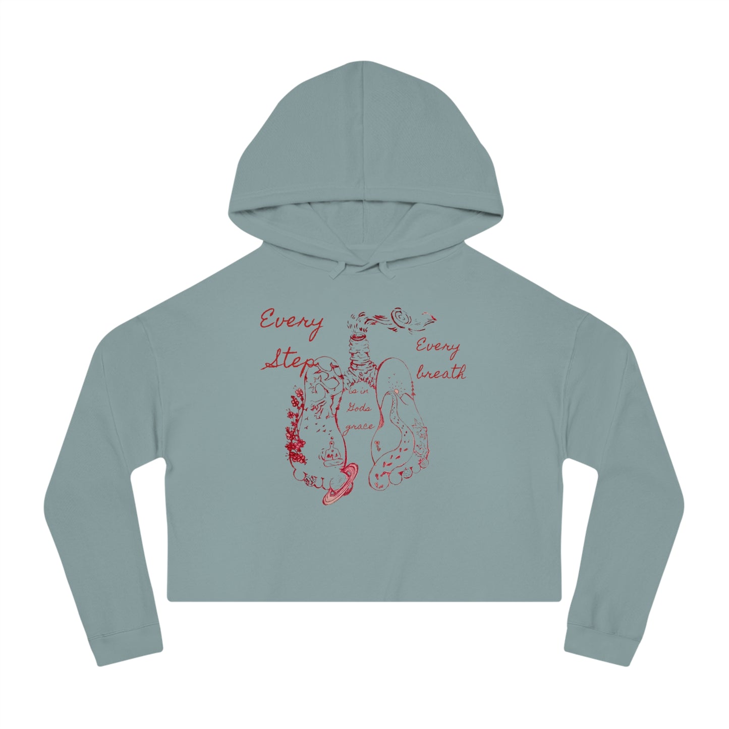 Every step, every breath lungs, Women’s Crop Sweatshirt